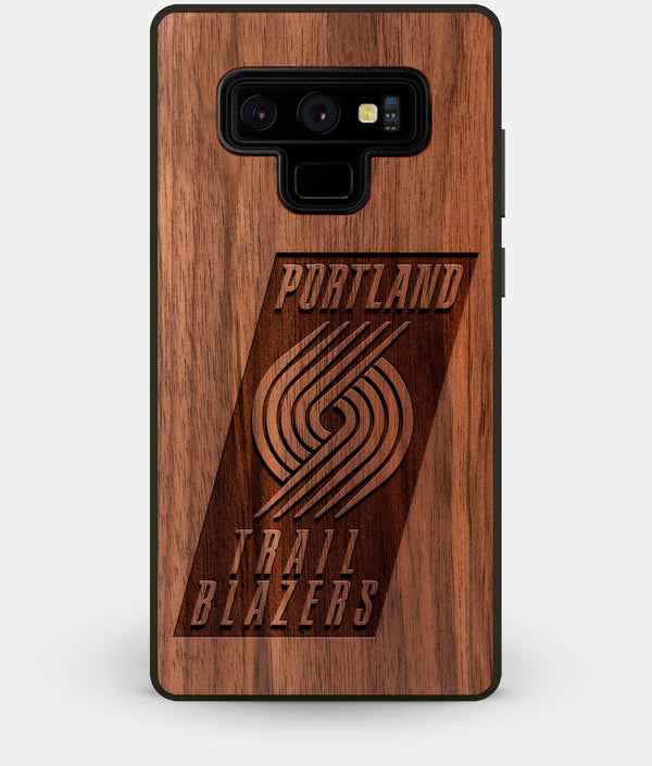 Best Custom Engraved Walnut Wood Portland Trail Blazers Note 9 Case - Engraved In Nature