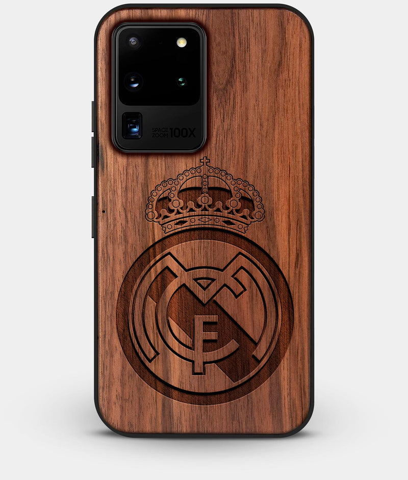Best Custom Engraved Walnut Wood Real Madrid C.F. Galaxy S20 Ultra Case - Engraved In Nature