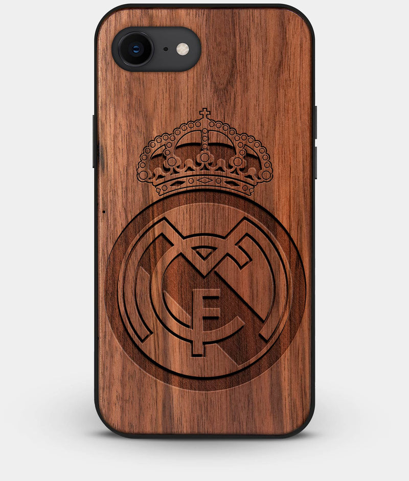 Best Custom Engraved Walnut Wood Real Madrid C.F. iPhone 8 Case - Engraved In Nature