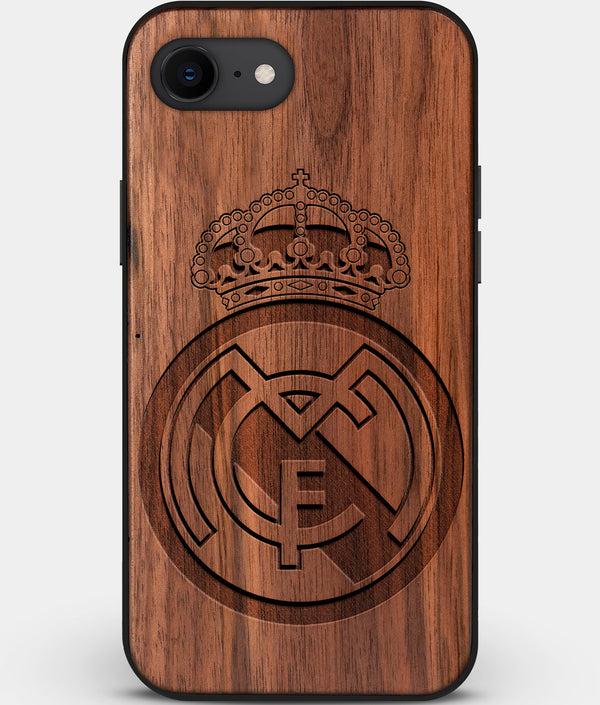 Best Custom Engraved Walnut Wood Real Madrid C.F. iPhone SE Case - Engraved In Nature