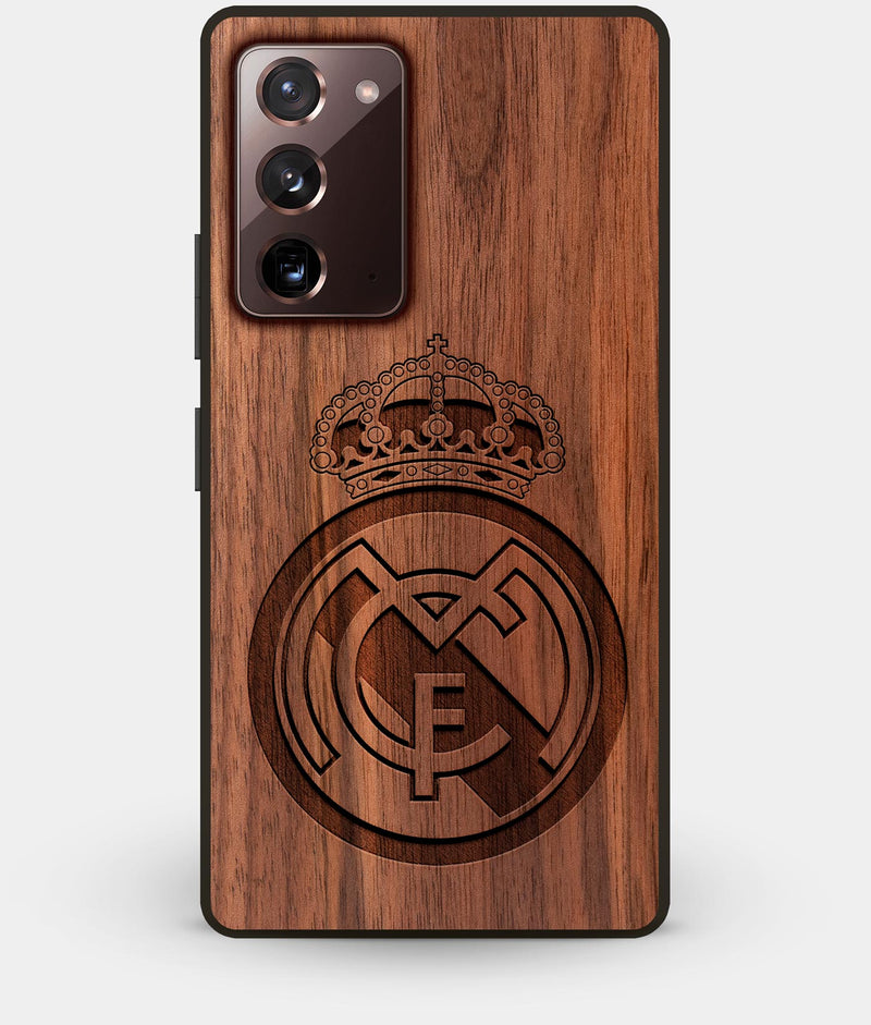 Best Custom Engraved Walnut Wood Real Madrid C.F. Note 20 Case - Engraved In Nature
