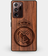 Best Custom Engraved Walnut Wood Real Madrid C.F. Note 20 Ultra Case - Engraved In Nature