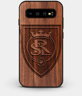 Best Custom Engraved Walnut Wood Real Salt Lake Galaxy S10 Plus Case - Engraved In Nature