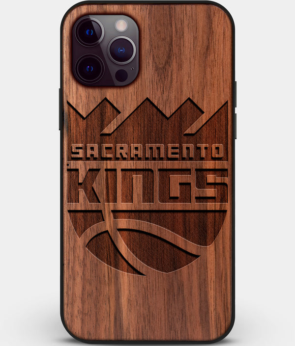 Custom Carved Wood Sacramento Kings iPhone 12 Pro Case | Personalized Walnut Wood Sacramento Kings Cover, Birthday Gift, Gifts For Him, Monogrammed Gift For Fan | by Engraved In Nature