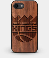 Best Custom Engraved Walnut Wood Sacramento Kings iPhone 8 Case - Engraved In Nature
