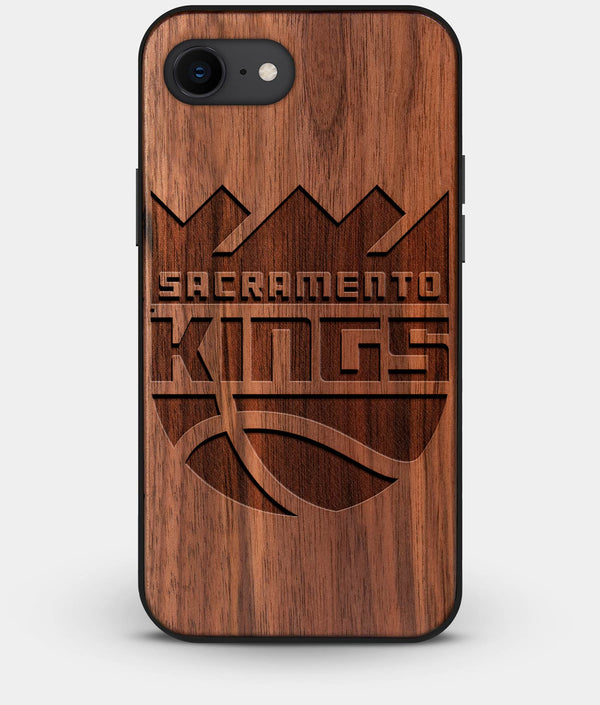 Best Custom Engraved Walnut Wood Sacramento Kings iPhone 8 Case - Engraved In Nature