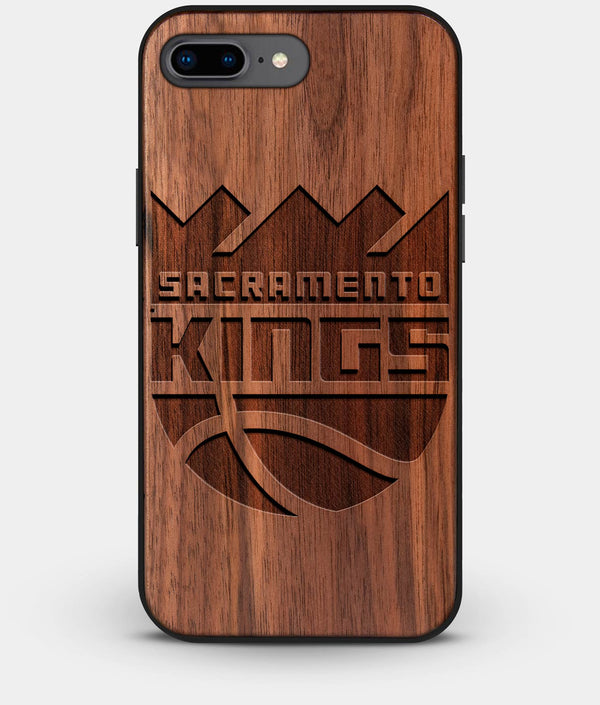 Best Custom Engraved Walnut Wood Sacramento Kings iPhone 8 Plus Case - Engraved In Nature