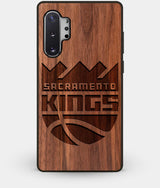 Best Custom Engraved Walnut Wood Sacramento Kings Note 10 Plus Case - Engraved In Nature