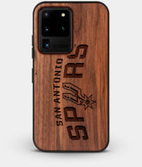 Best Custom Engraved Walnut Wood San Antonio Spurs Galaxy S20 Ultra Case - Engraved In Nature