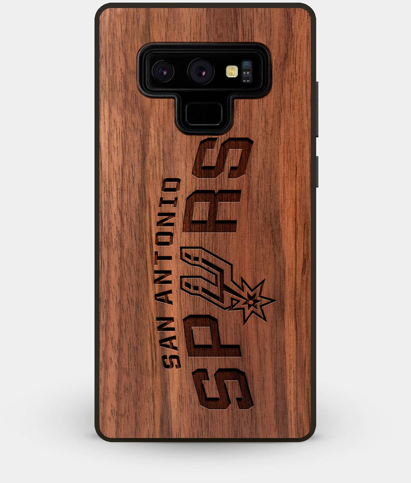 Best Custom Engraved Walnut Wood San Antonio Spurs Note 9 Case - Engraved In Nature