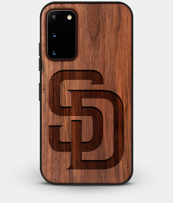 Best Walnut Wood San Diego Padres Galaxy S20 FE Case - Custom Engraved Cover - Engraved In Nature