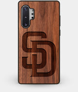 Best Custom Engraved Walnut Wood San Diego Padres Note 10 Plus Case - Engraved In Nature