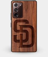 Best Custom Engraved Walnut Wood San Diego Padres Note 20 Case - Engraved In Nature