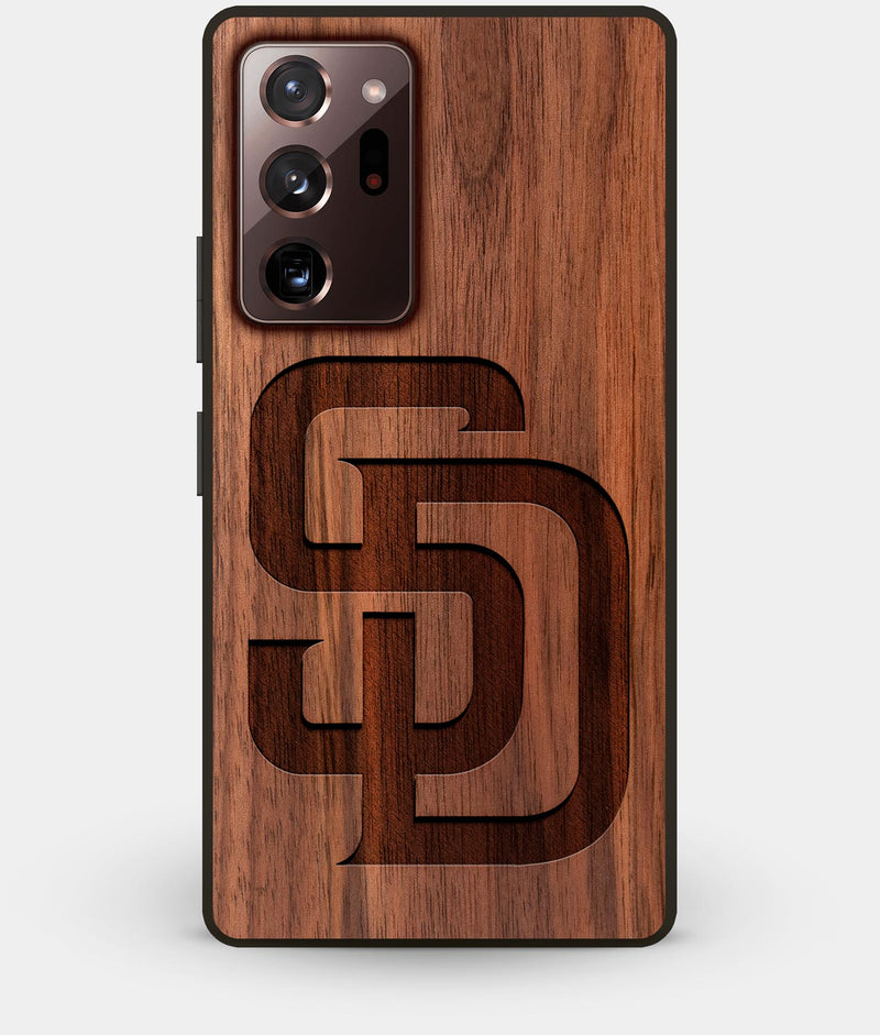 Best Custom Engraved Walnut Wood San Diego Padres Note 20 Ultra Case - Engraved In Nature