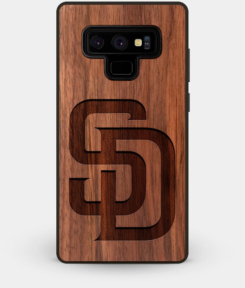 Best Custom Engraved Walnut Wood San Diego Padres Note 9 Case - Engraved In Nature