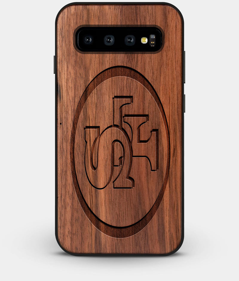 Best Custom Engraved Walnut Wood San Francisco 49ers Galaxy S10 Case - Engraved In Nature