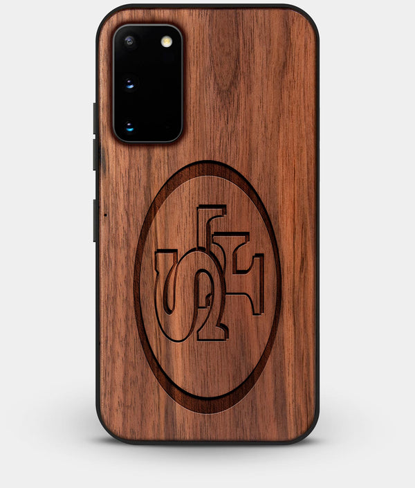 Best Walnut Wood San Francisco 49ers Galaxy S20 FE Case - Custom Engraved Cover - Engraved In Nature