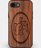 Best Custom Engraved Walnut Wood San Francisco 49ers iPhone SE Case - Engraved In Nature