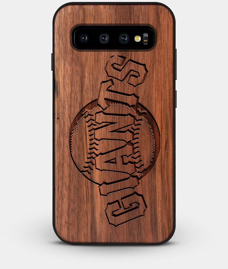 Best Custom Engraved Walnut Wood San Francisco Giants Galaxy S10 Plus Case - Engraved In Nature