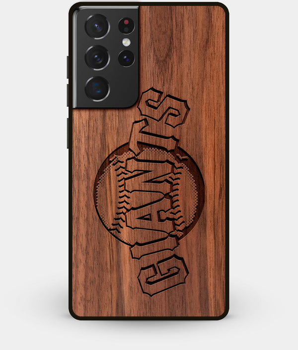 Best Walnut Wood San Francisco Giants Galaxy S21 Ultra Case - Custom Engraved Cover - Engraved In Nature