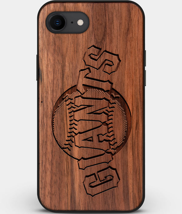 Best Custom Engraved Walnut Wood San Francisco Giants iPhone SE Case - Engraved In Nature
