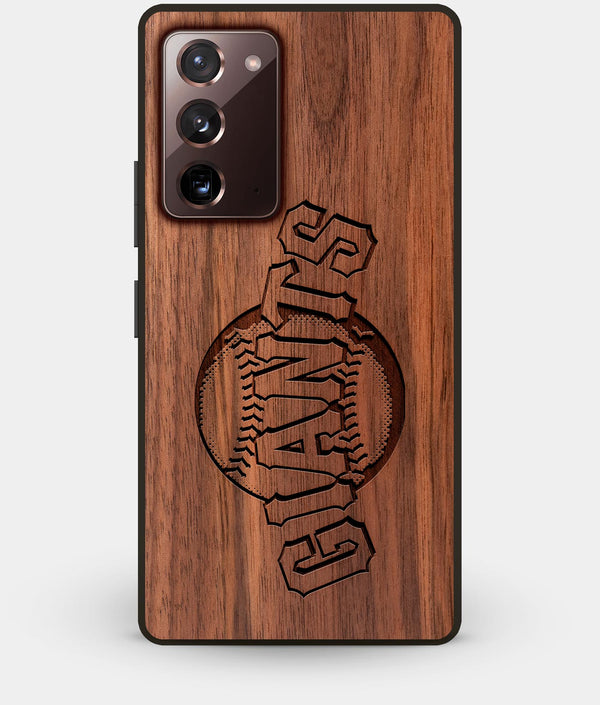Best Custom Engraved Walnut Wood San Francisco Giants Note 20 Case - Engraved In Nature