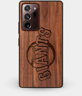 Best Custom Engraved Walnut Wood San Francisco Giants Note 20 Ultra Case - Engraved In Nature