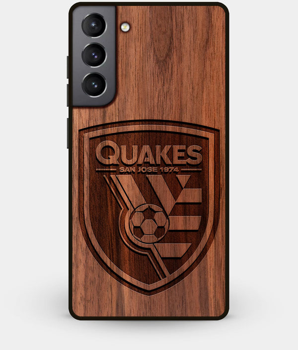 Best Walnut Wood San Jose Earthquakes Galaxy S21 Case - Custom Engraved Cover - Engraved In Nature