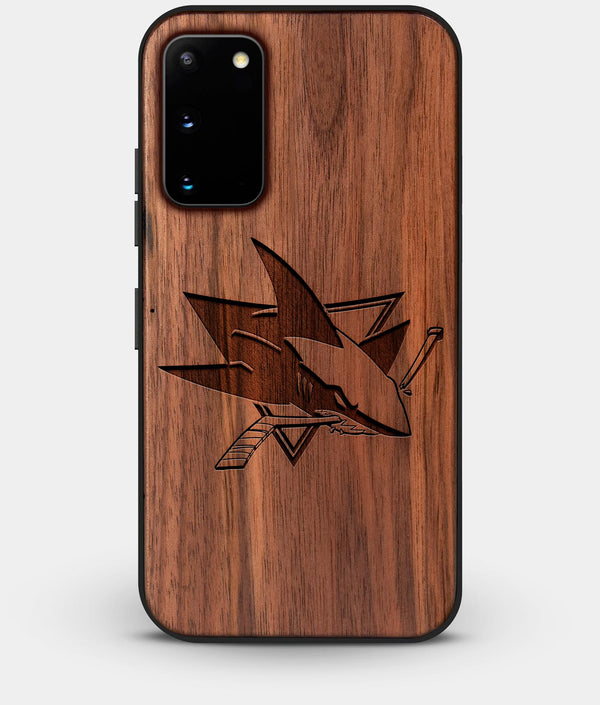 Best Walnut Wood San Jose Sharks Galaxy S20 FE Case - Custom Engraved Cover - Engraved In Nature