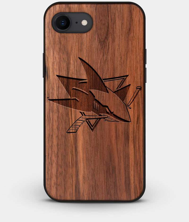 Best Custom Engraved Walnut Wood San Jose Sharks iPhone 8 Case - Engraved In Nature