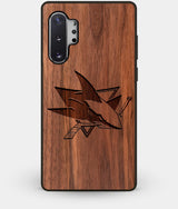 Best Custom Engraved Walnut Wood San Jose Sharks Note 10 Plus Case - Engraved In Nature