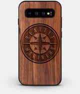 Best Custom Engraved Walnut Wood Seattle Mariners Galaxy S10 Case - Engraved In Nature