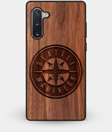 Best Custom Engraved Walnut Wood Seattle Mariners Note 10 Case - Engraved In Nature