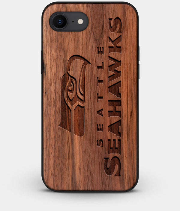 Best Custom Engraved Walnut Wood Seattle Seahawks iPhone 7 Case - Engraved In Nature