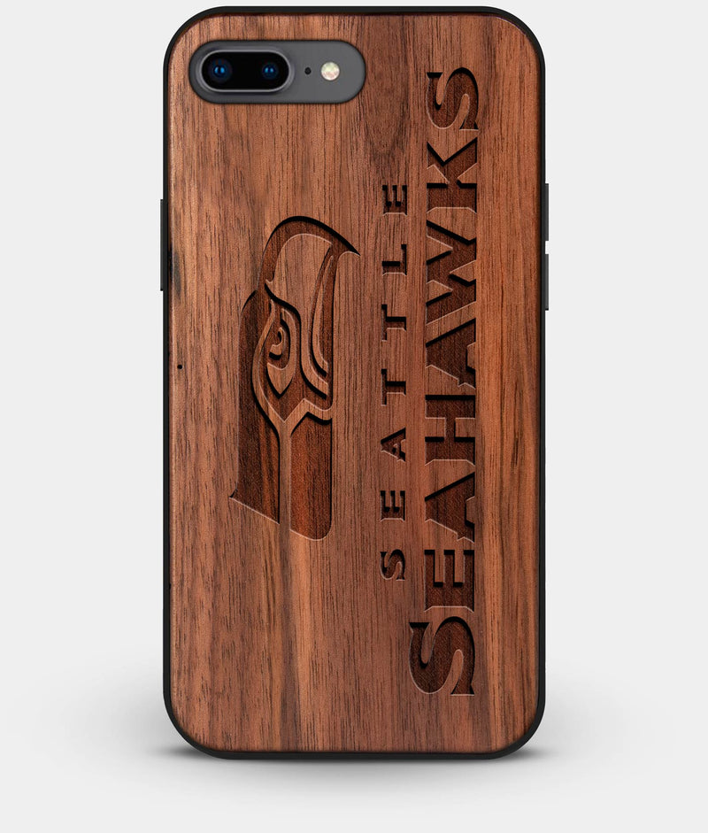 Best Custom Engraved Walnut Wood Seattle Seahawks iPhone 7 Plus Case - Engraved In Nature