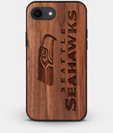 Best Custom Engraved Walnut Wood Seattle Seahawks iPhone 8 Case - Engraved In Nature