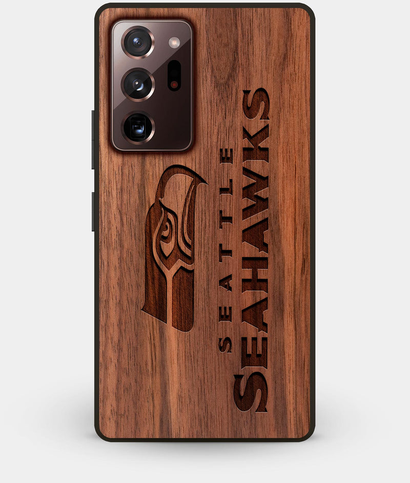 Best Custom Engraved Walnut Wood Seattle Seahawks Note 20 Ultra Case - Engraved In Nature