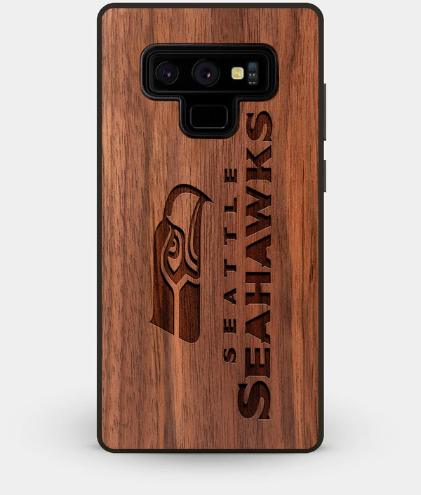 Best Custom Engraved Walnut Wood Seattle Seahawks Note 9 Case - Engraved In Nature