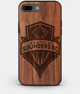 Best Custom Engraved Walnut Wood Seattle Sounders FC iPhone 7 Plus Case - Engraved In Nature