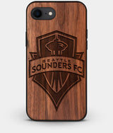 Best Custom Engraved Walnut Wood Seattle Sounders FC iPhone 8 Case - Engraved In Nature