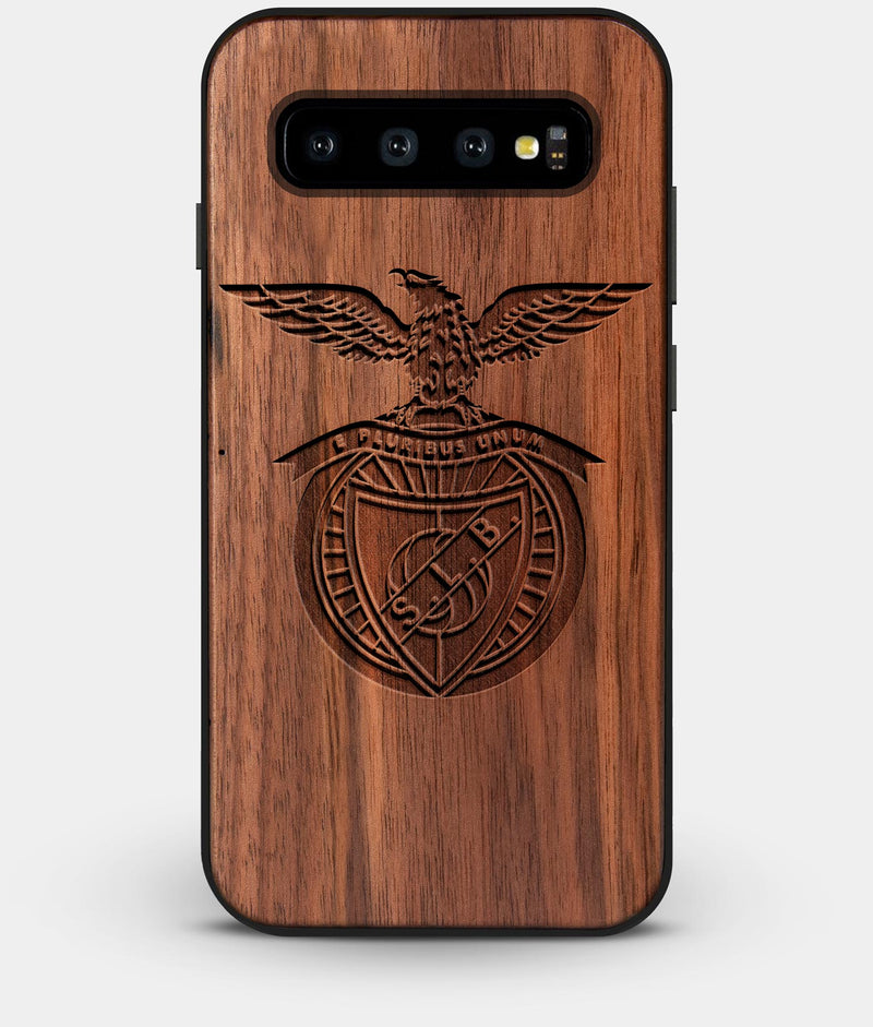 Best Custom Engraved Walnut Wood S.L. Benfica Galaxy S10 Plus Case - Engraved In Nature