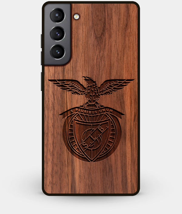 Best Walnut Wood S.L. Benfica Galaxy S21 Case - Custom Engraved Cover - Engraved In Nature