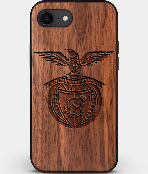 Best Custom Engraved Walnut Wood S.L. Benfica iPhone SE Case - Engraved In Nature