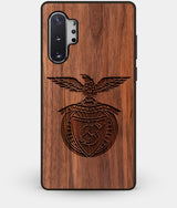 Best Custom Engraved Walnut Wood S.L. Benfica Note 10 Plus Case - Engraved In Nature