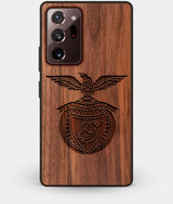 Best Custom Engraved Walnut Wood S.L. Benfica Note 20 Ultra Case - Engraved In Nature