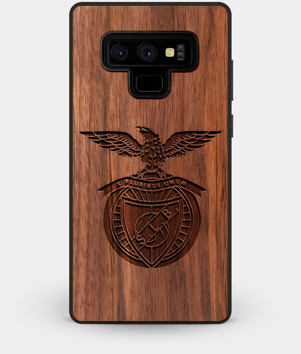Best Custom Engraved Walnut Wood S.L. Benfica Note 9 Case - Engraved In Nature