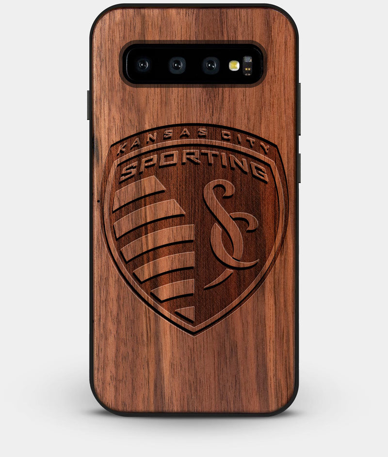 Best Custom Engraved Walnut Wood Sporting Kansas City Galaxy S10 Case - Engraved In Nature