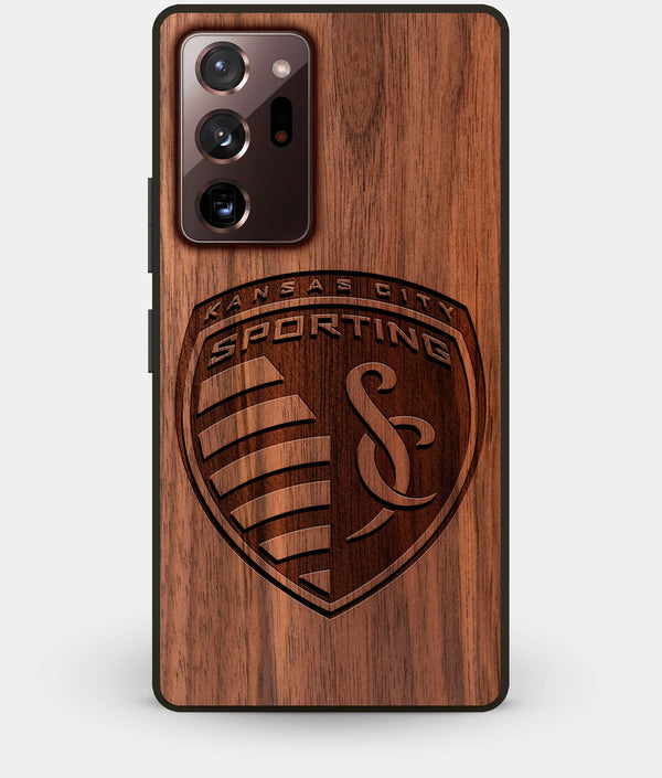 Best Custom Engraved Walnut Wood Sporting Kansas City Note 20 Ultra Case - Engraved In Nature