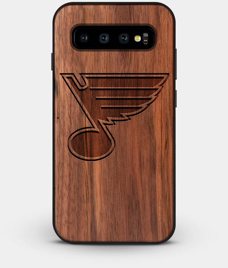 Best Custom Engraved Walnut Wood St Louis Blues Galaxy S10 Case - Engraved In Nature