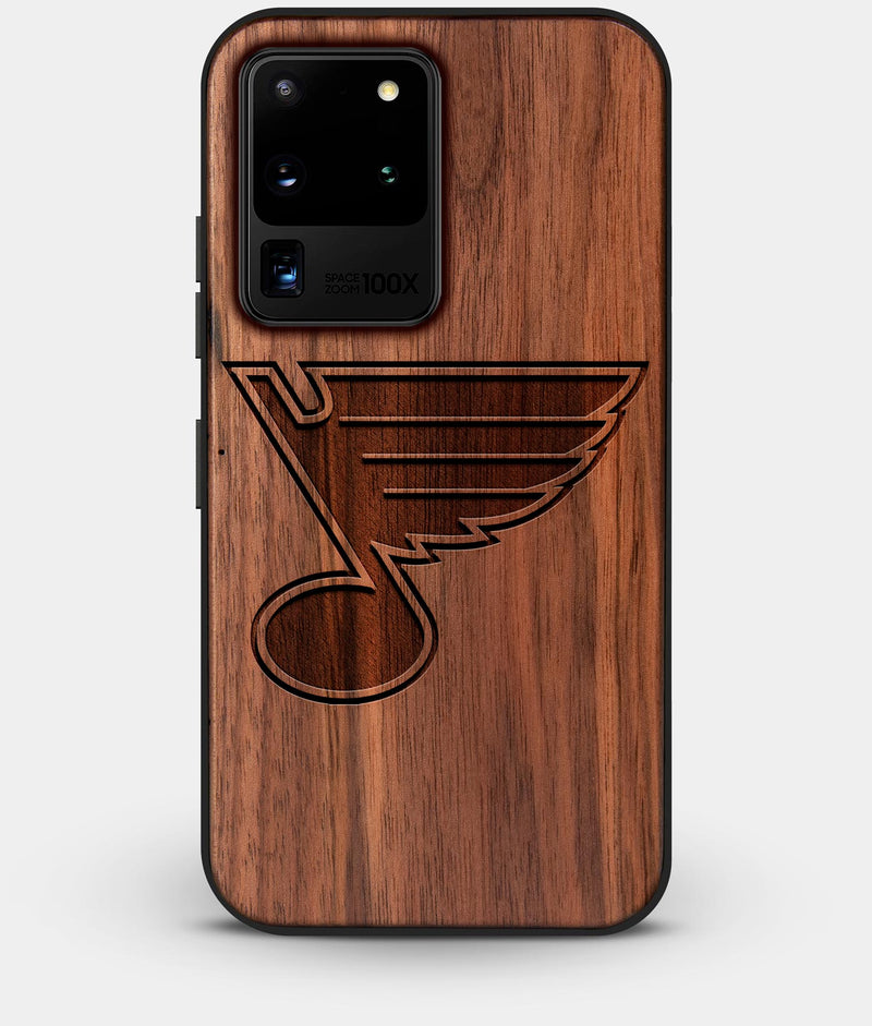 Best Custom Engraved Walnut Wood St Louis Blues Galaxy S20 Ultra Case - Engraved In Nature